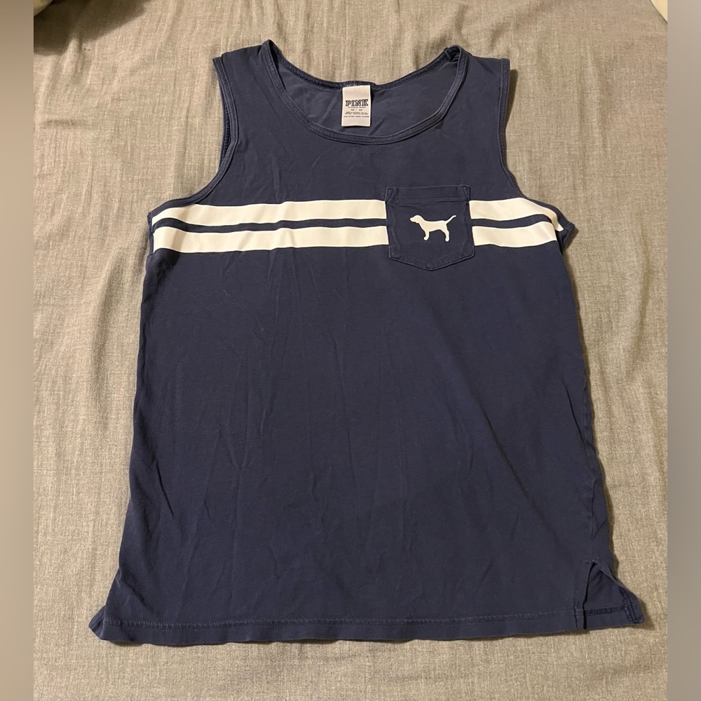 PINK x-small blue tank top